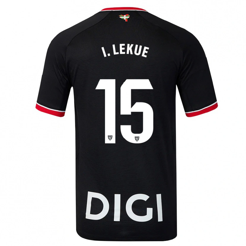 Danxen Mulher Camisola Inigo Lekue #15 Preto Branco Vermelho Alternativa 2026/27 Camisa