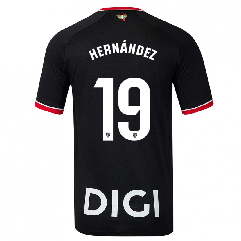 Danxen Mulher Camisola Egoitz Hernández #19 Preto Branco Vermelho Alternativa 2026/27 Camisa
