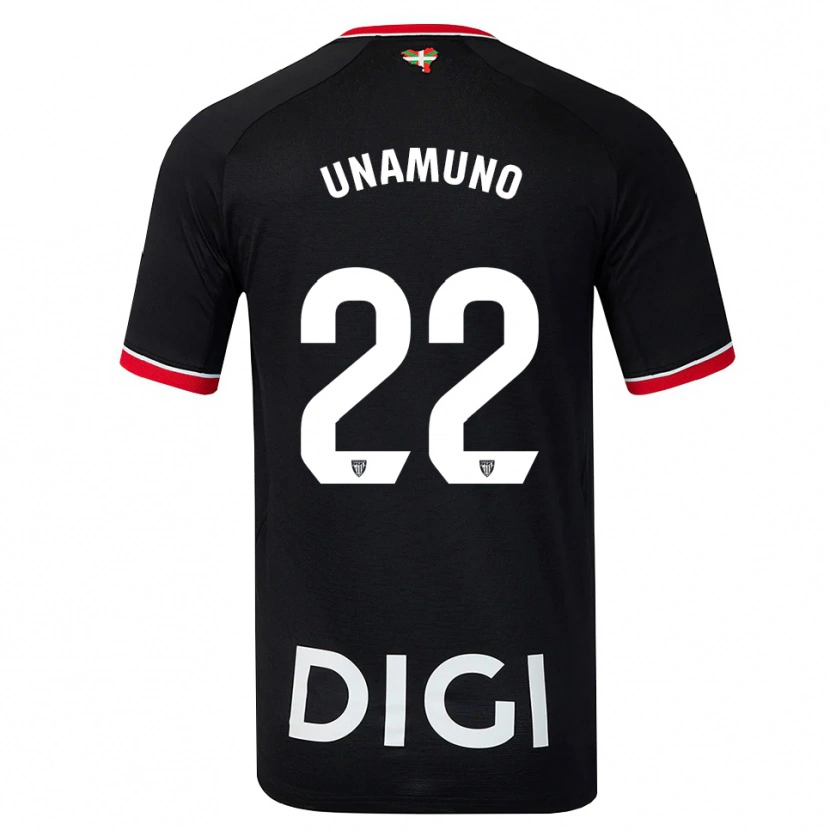 Danxen Mulher Camisola Oier Unamuno #22 Preto Branco Vermelho Alternativa 2026/27 Camisa