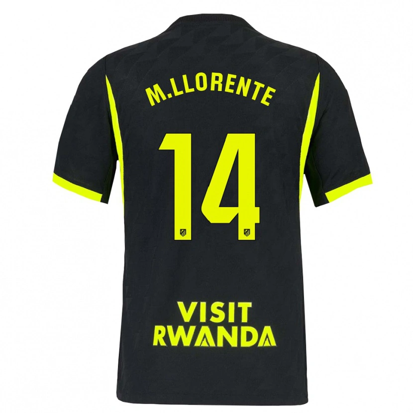 Danxen Mulher Camisola Marcos Llorente #14 Verde Brilhante Preto Alternativa 2026/27 Camisa