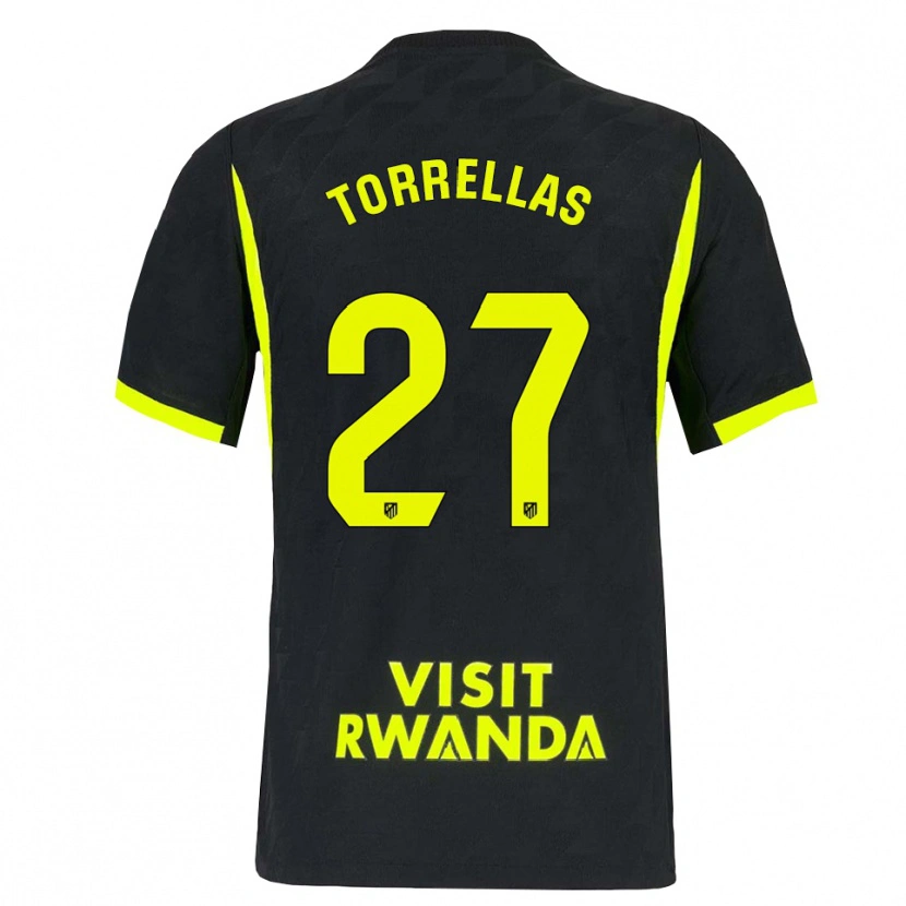 Danxen Mulher Camisola Óscar Torrellas #27 Verde Brilhante Preto Alternativa 2026/27 Camisa