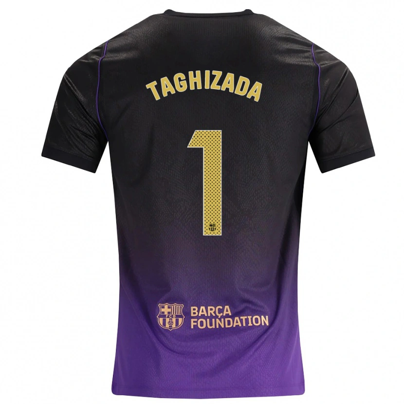 Danxen Mulher Camisola Eldar Taghizada #1 Roxo Amarelo Preto Alternativa 2026/27 Camisa