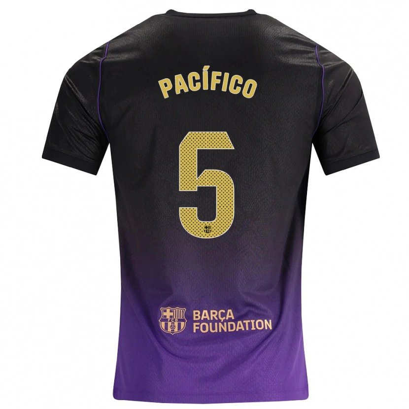 Danxen Mulher Camisola Patricio Pacífico #5 Roxo Amarelo Preto Alternativa 2026/27 Camisa