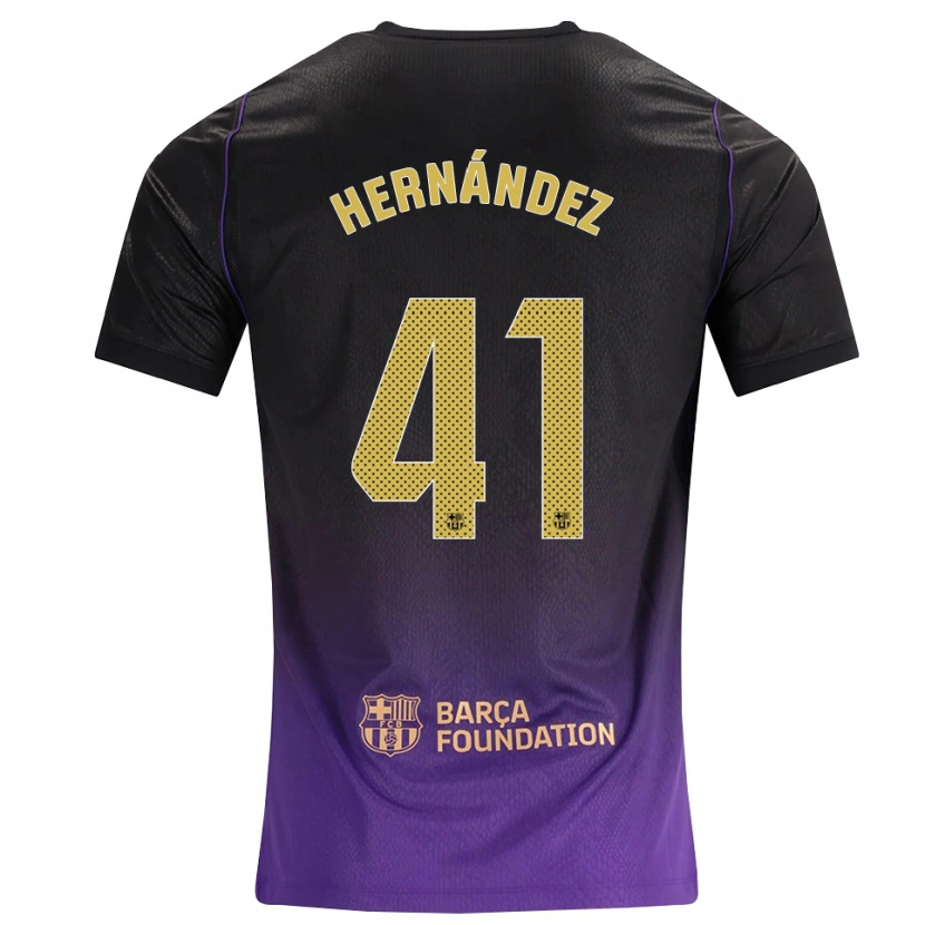 Danxen Mulher Camisola Juan Hernández #41 Roxo Amarelo Preto Alternativa 2026/27 Camisa