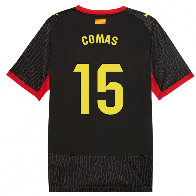 Danxen Mulher Camisola Oriol Comas #15 Preto Amarelo Vermelho Alternativa 2026/27 Camisa