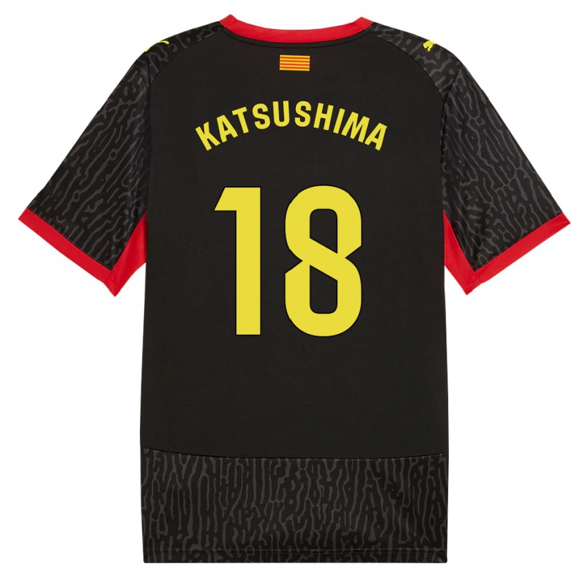 Danxen Mulher Camisola Shinnosuke Katsushima #18 Preto Amarelo Vermelho Alternativa 2026/27 Camisa