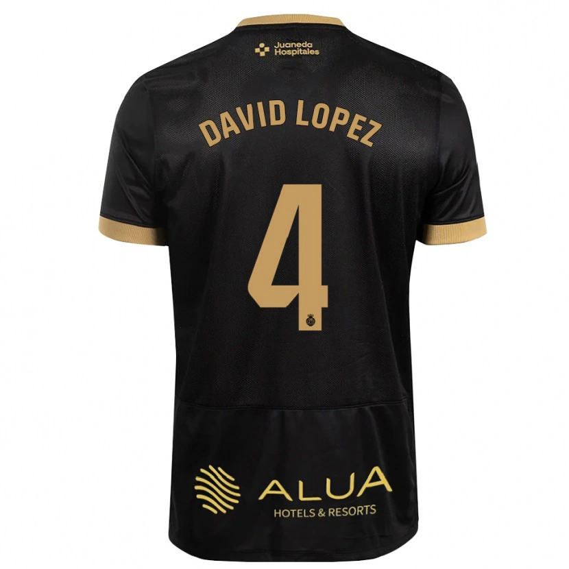 Danxen Mulher Camisola David López #4 Preto Marrom Claro De Sândalo Madeira Alternativa 2026/27 Camisa