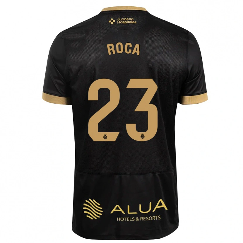 Danxen Mulher Camisola Antoniu Roca #23 Preto Marrom Claro De Sândalo Madeira Alternativa 2026/27 Camisa