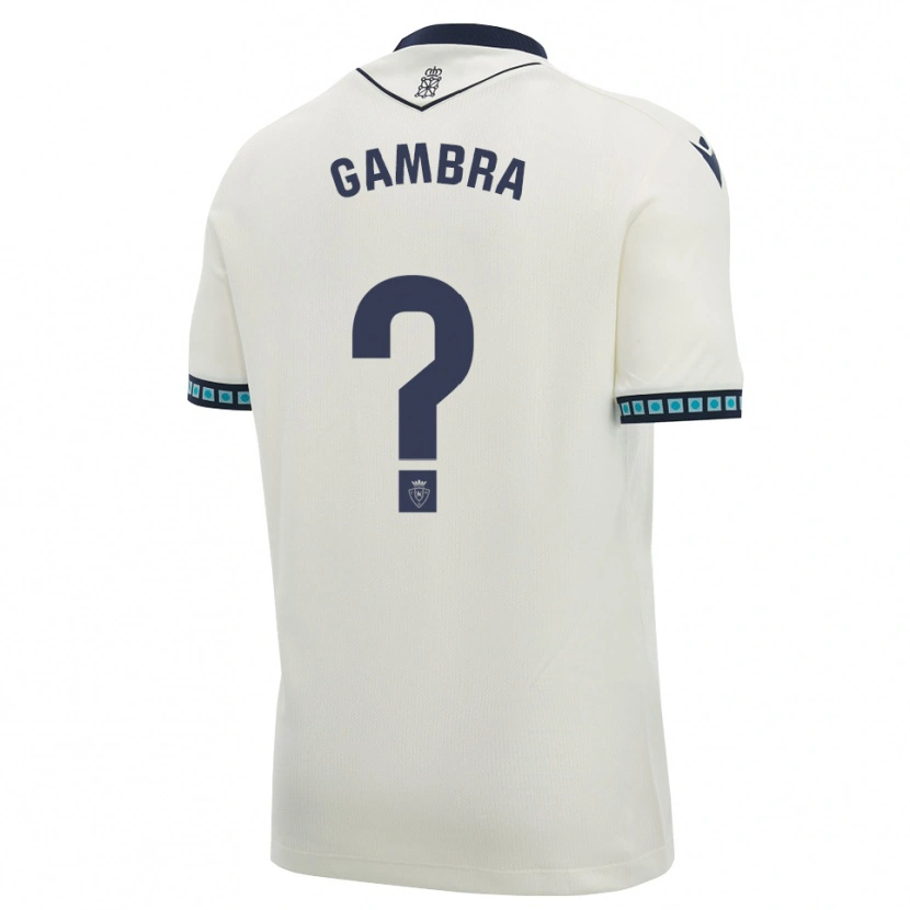 Danxen Mulher Camisola Javi Gambra #0 Branco Preto Azul Céu Claro Alternativa 2026/27 Camisa