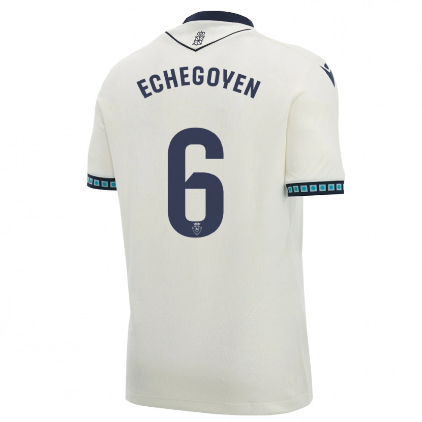 Danxen Mulher Camisola Mauro Echegoyen #6 Branco Preto Azul Céu Claro Alternativa 2026/27 Camisa
