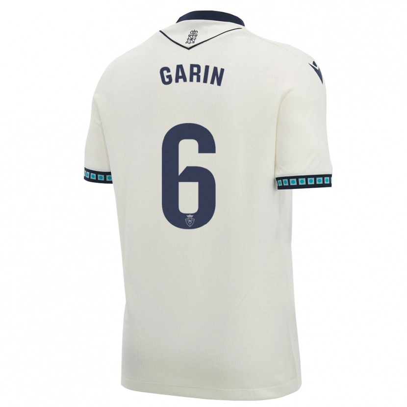 Danxen Mulher Camisola Xabi Garin #6 Branco Preto Azul Céu Claro Alternativa 2026/27 Camisa