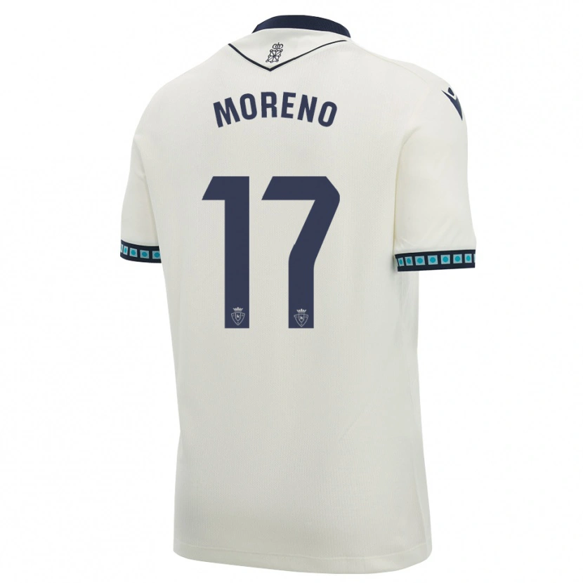 Danxen Mulher Camisola Pablo Moreno #17 Branco Preto Azul Céu Claro Alternativa 2026/27 Camisa