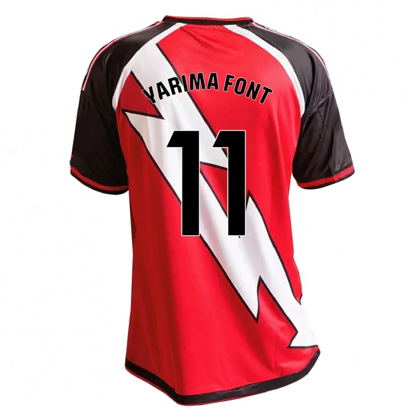 Danxen Mulher Camisola Yarima Font Barrasa #11 Vermelho Preto Branco Alternativa 2026/27 Camisa