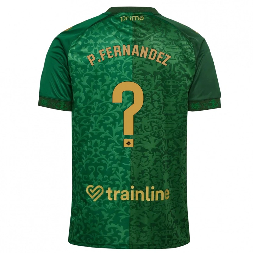 Danxen Mulher Camisola Paulo Fernández #0 Verde Floresta Dourado Escuro Alternativa 2026/27 Camisa