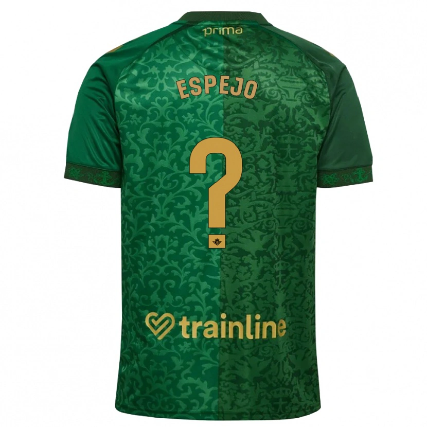 Danxen Mulher Camisola Jesús Espejo #0 Verde Floresta Dourado Escuro Alternativa 2026/27 Camisa