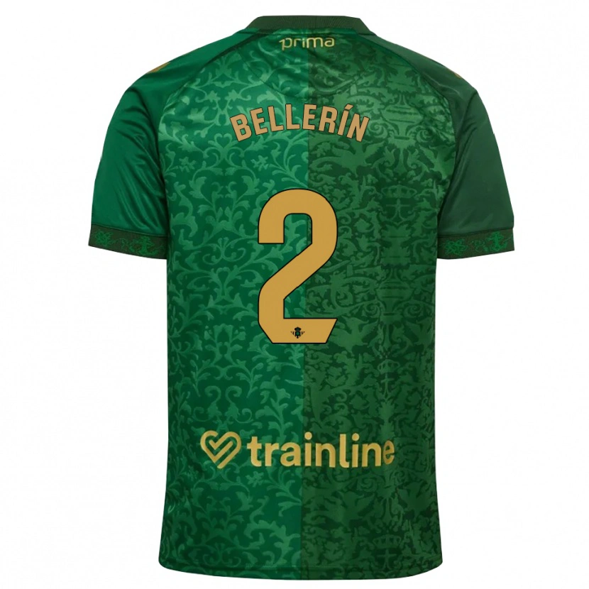 Danxen Mulher Camisola Héctor Bellerín #2 Verde Floresta Dourado Escuro Alternativa 2026/27 Camisa