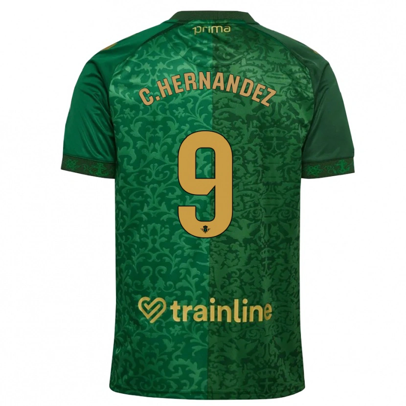 Danxen Mulher Camisola Cucho Hernández #9 Verde Floresta Dourado Escuro Alternativa 2026/27 Camisa