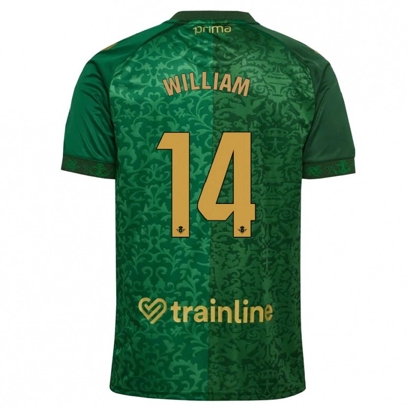 Danxen Mulher Camisola William Carvalho #14 Verde Floresta Dourado Escuro Alternativa 2026/27 Camisa