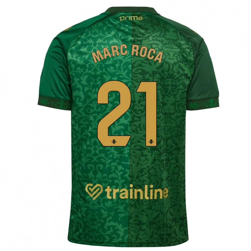 Danxen Mulher Camisola Marc Roca #21 Verde Floresta Dourado Escuro Alternativa 2026/27 Camisa