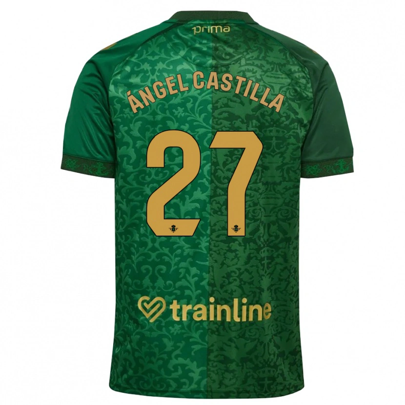 Danxen Mulher Camisola Miguel Ángel Castilla #27 Verde Floresta Dourado Escuro Alternativa 2026/27 Camisa