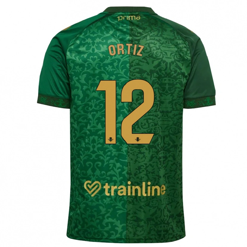 Danxen Mulher Camisola Ángel Ortiz #12 Verde Floresta Dourado Escuro Alternativa 2026/27 Camisa