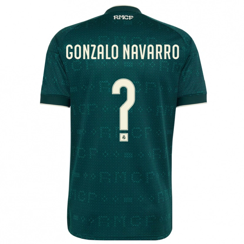Danxen Mulher Camisola Gonzalo Navarro #0 Cinza Ardósia Escuro Branco Alternativa 2026/27 Camisa