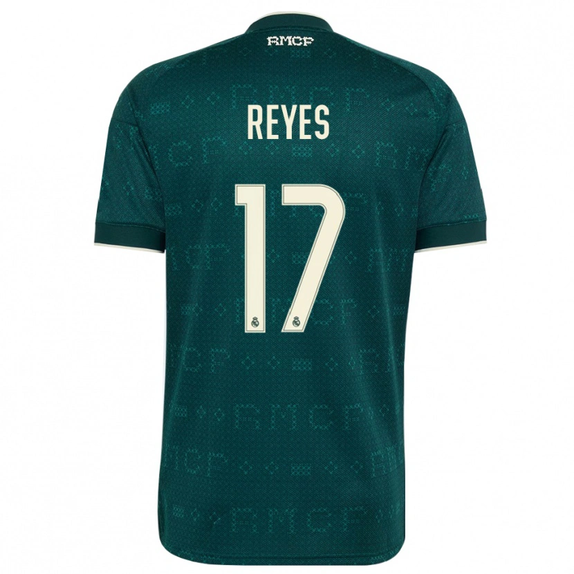 Danxen Mulher Camisola José Reyes #17 Cinza Ardósia Escuro Branco Alternativa 2026/27 Camisa