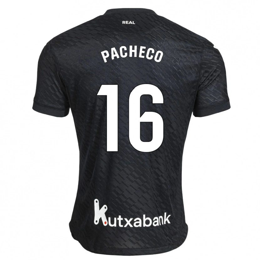 Danxen Mulher Camisola Jon Pacheco #16 Preto Branco Alternativa 2026/27 Camisa