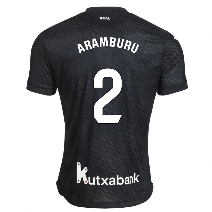 Danxen Mulher Camisola Jon Aramburu #2 Preto Branco Alternativa 2026/27 Camisa