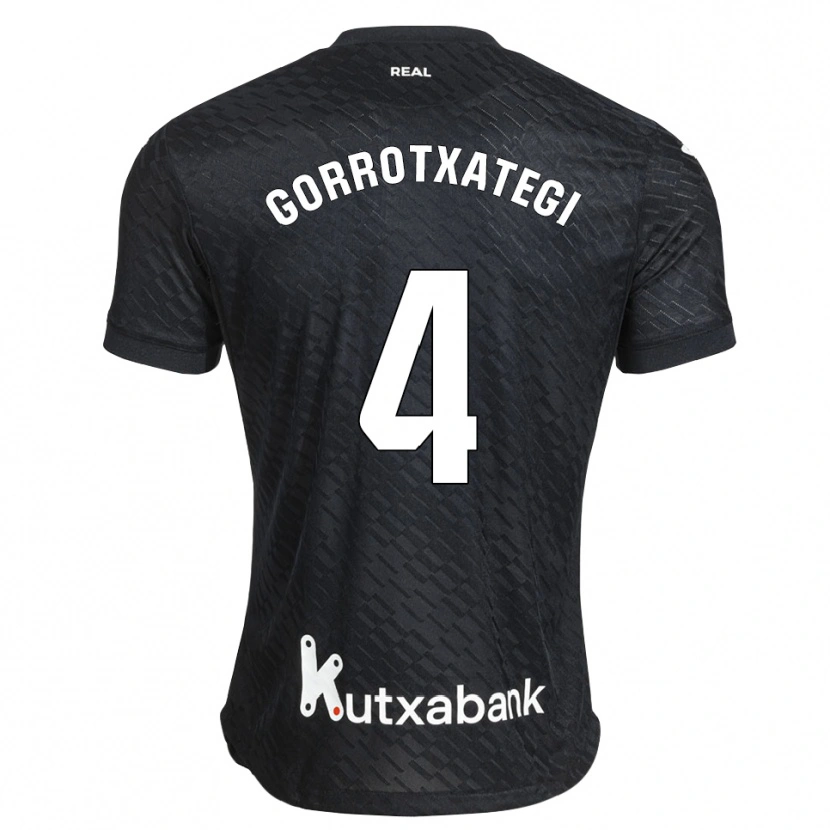 Danxen Mulher Camisola Jon Gorrotxategi #4 Preto Branco Alternativa 2026/27 Camisa