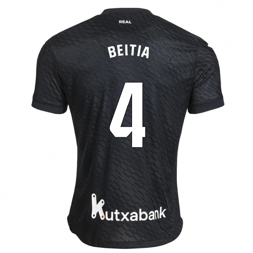 Danxen Mulher Camisola Luken Beitia #4 Preto Branco Alternativa 2026/27 Camisa