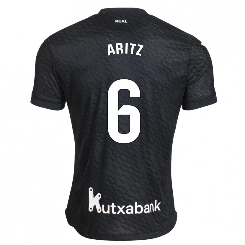 Danxen Mulher Camisola Aritz Elustondo #6 Preto Branco Alternativa 2026/27 Camisa