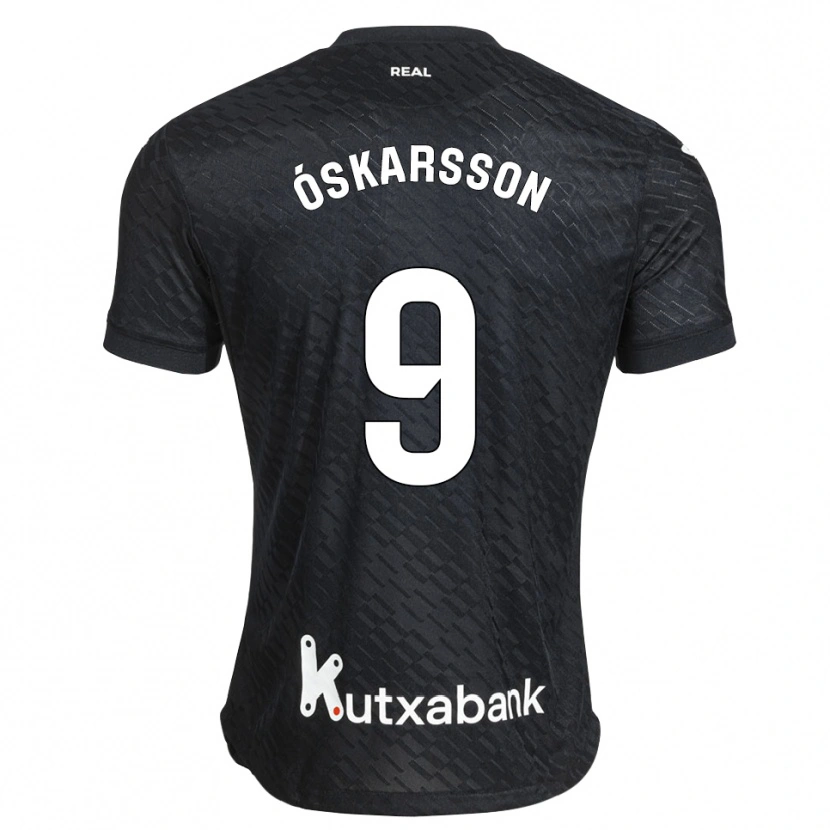 Danxen Mulher Camisola Orri Óskarsson #9 Preto Branco Alternativa 2026/27 Camisa
