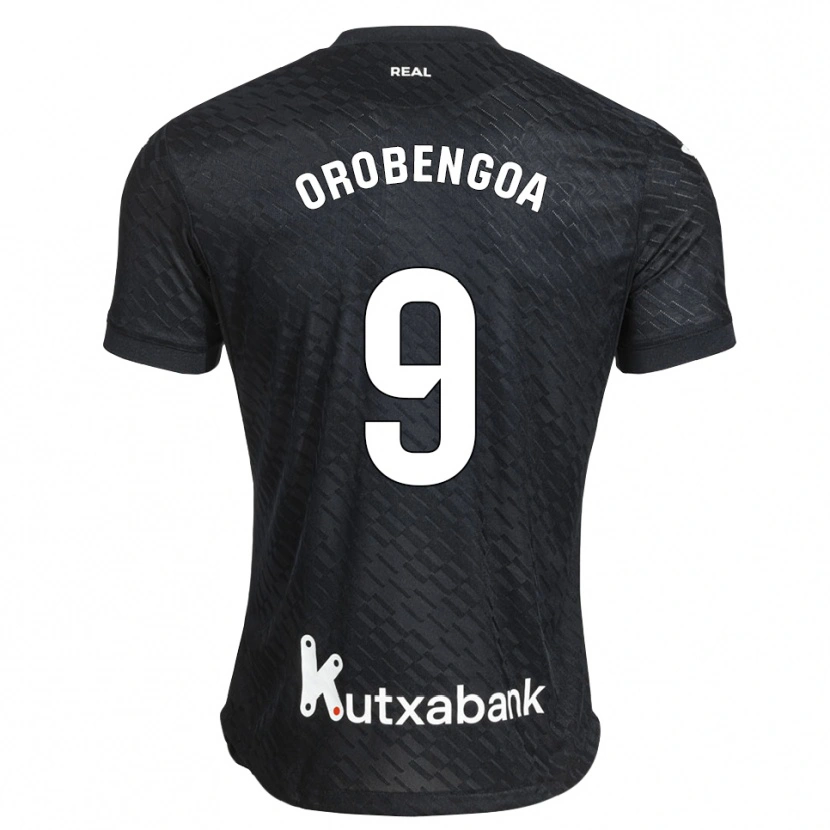 Danxen Mulher Camisola Ekain Orobengoa #9 Preto Branco Alternativa 2026/27 Camisa