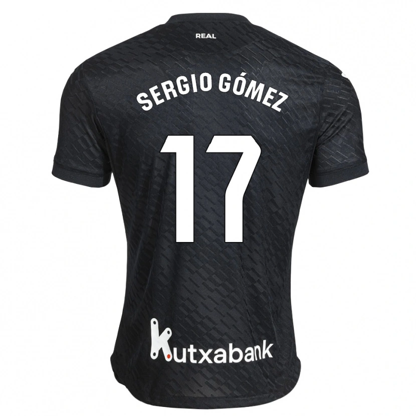Danxen Mulher Camisola Sergio Gómez #17 Preto Branco Alternativa 2026/27 Camisa