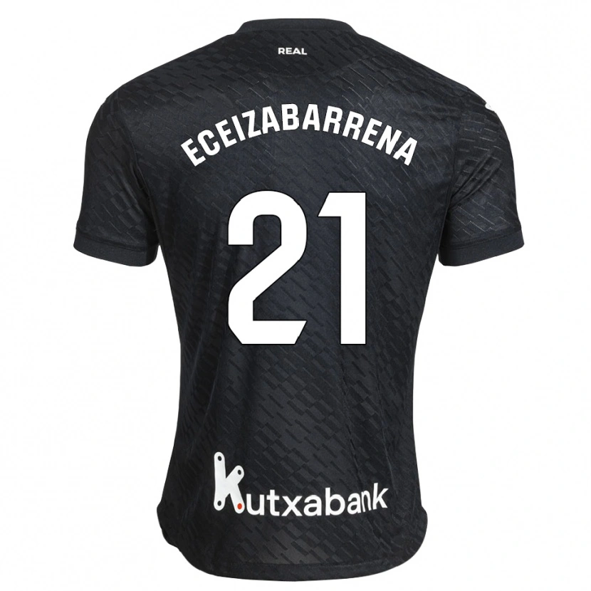 Danxen Mulher Camisola Jon Eceizabarrena #21 Preto Branco Alternativa 2026/27 Camisa