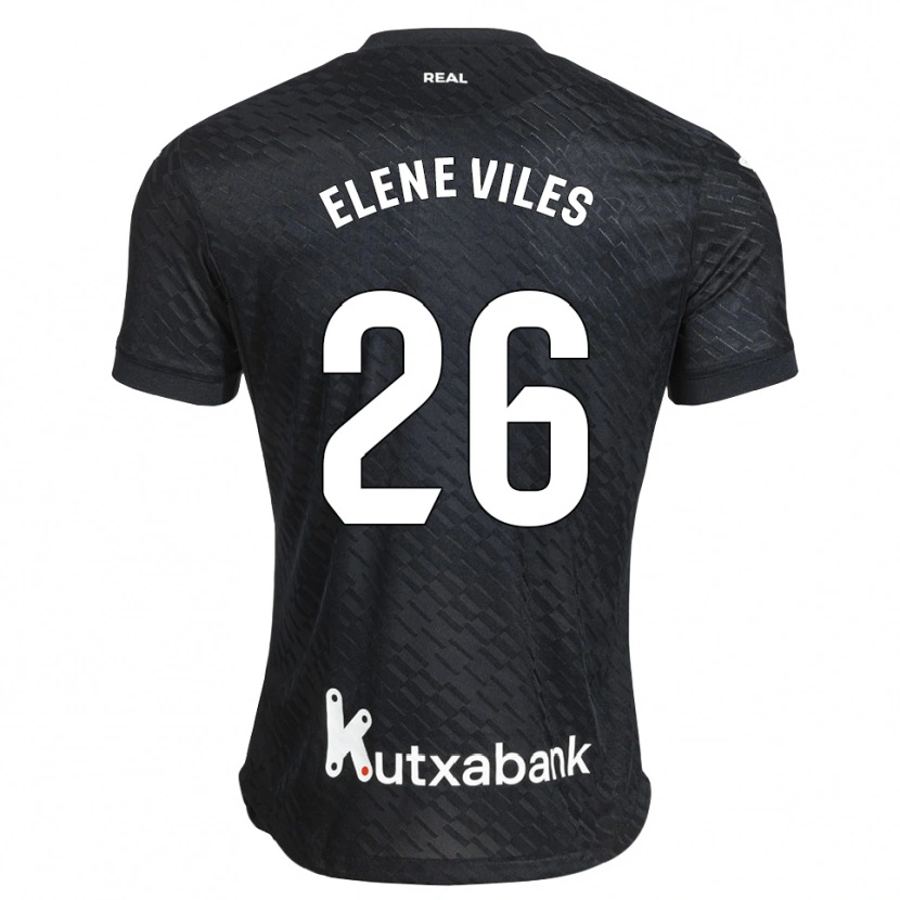 Danxen Mulher Camisola Elene Viles Odriozola #26 Preto Branco Alternativa 2026/27 Camisa