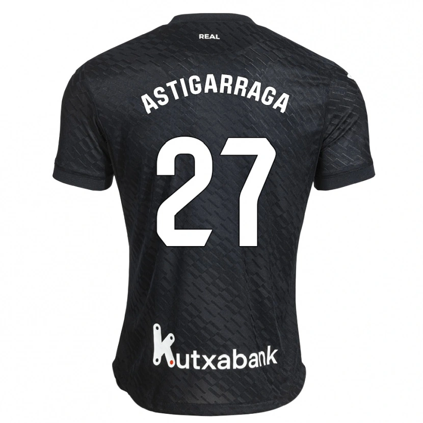 Danxen Mulher Camisola Eneko Astigarraga #27 Preto Branco Alternativa 2026/27 Camisa