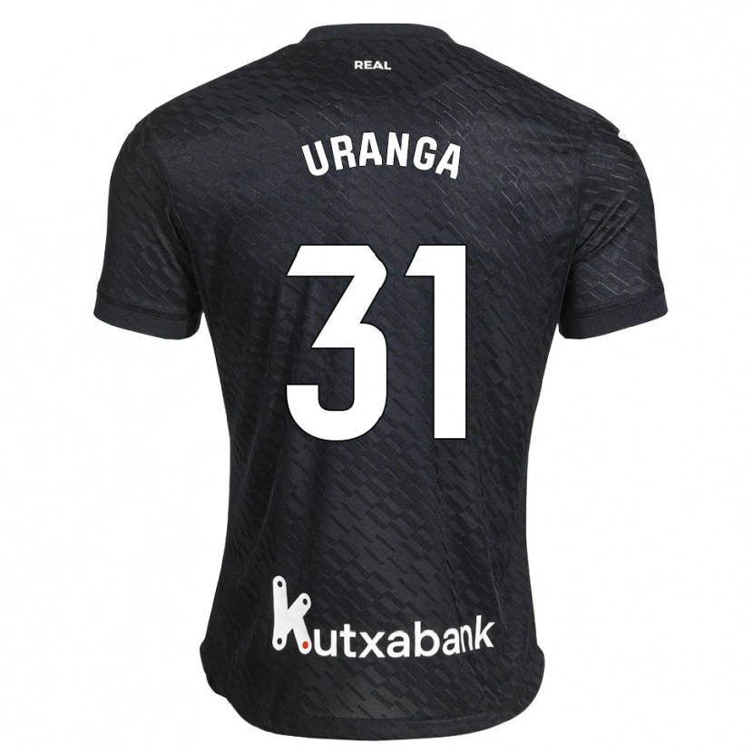 Danxen Mulher Camisola Haizea Uranga Agirre #31 Preto Branco Alternativa 2026/27 Camisa