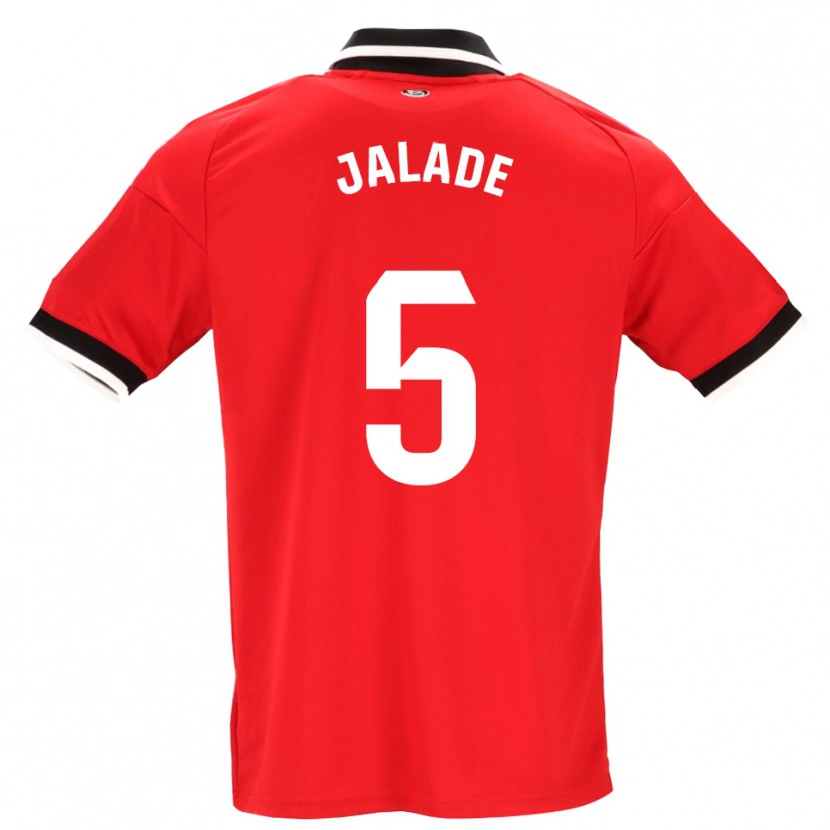 Danxen Mulher Camisola Robert Jalade #5 Preto Branco Vermelho Alternativa 2026/27 Camisa