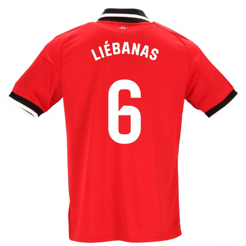 Danxen Mulher Camisola José Manuel Liébanas #6 Preto Branco Vermelho Alternativa 2026/27 Camisa