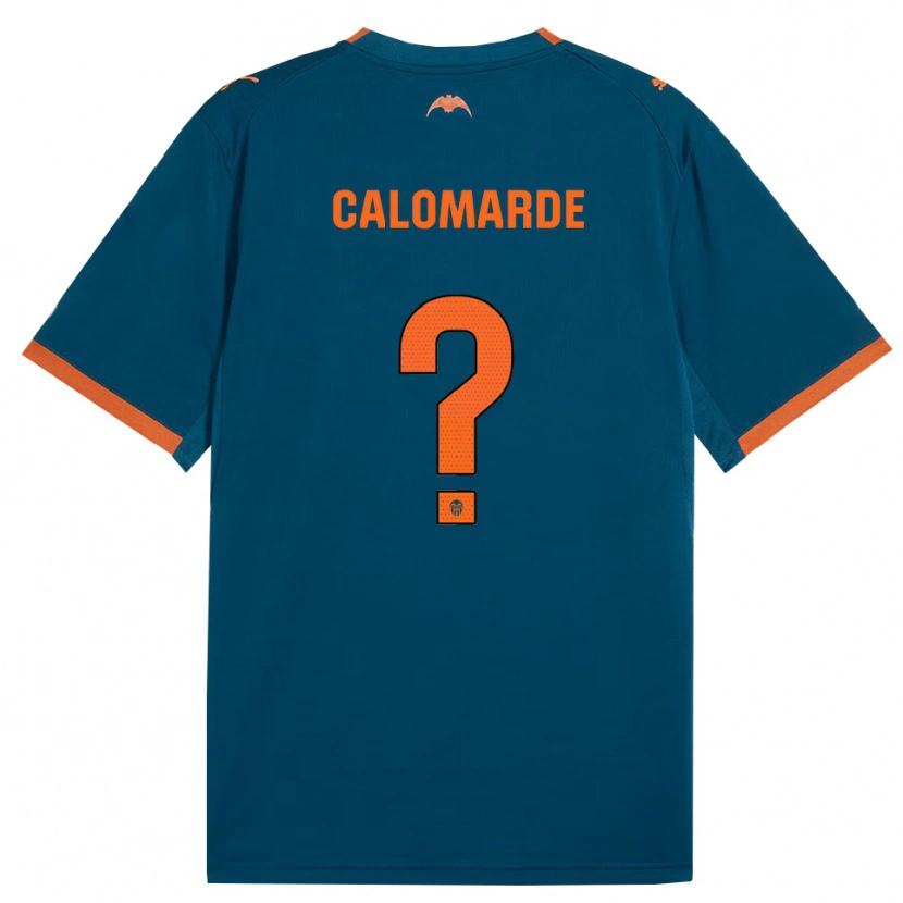 Danxen Mulher Camisola Jorge Calomarde #0 Azul Aço Laranja Alternativa 2026/27 Camisa