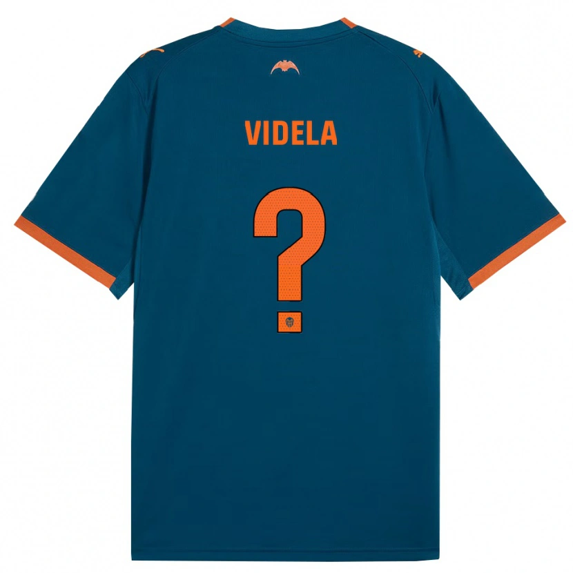 Danxen Mulher Camisola Liam Videla #0 Azul Aço Laranja Alternativa 2026/27 Camisa