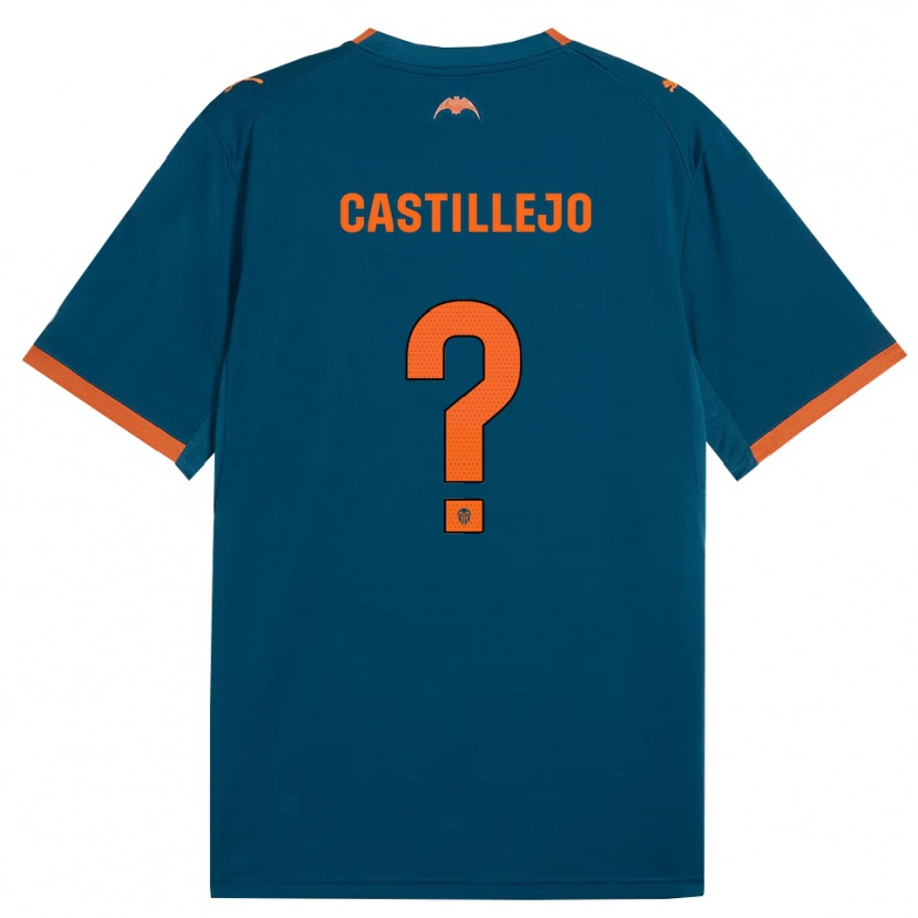 Danxen Mulher Camisola Samu Castillejo #0 Azul Aço Laranja Alternativa 2026/27 Camisa