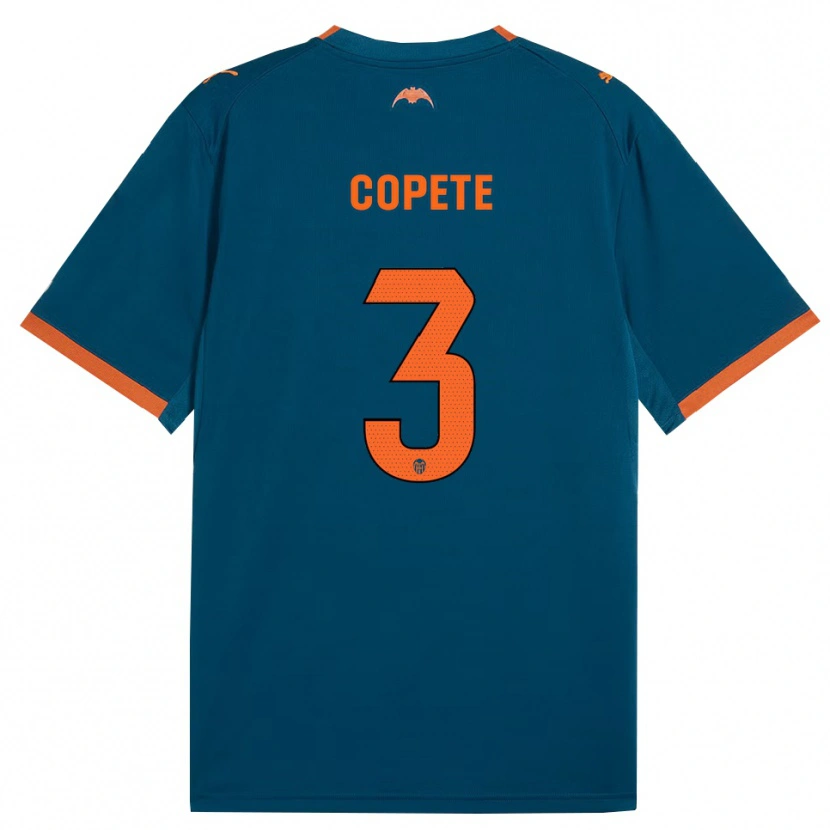 Danxen Mulher Camisola José Copete #3 Azul Aço Laranja Alternativa 2026/27 Camisa