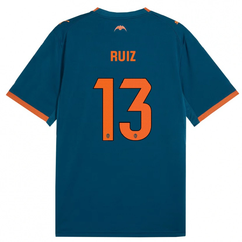 Danxen Mulher Camisola Nil Ruiz #13 Azul Aço Laranja Alternativa 2026/27 Camisa