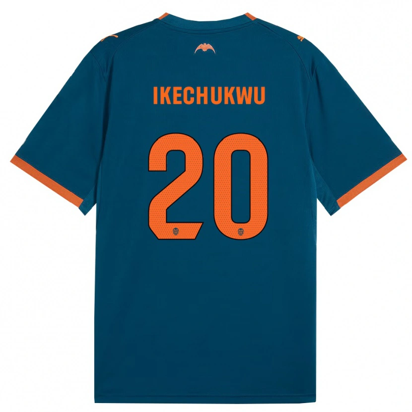 Danxen Mulher Camisola Jerry Ikechukwu #20 Azul Aço Laranja Alternativa 2026/27 Camisa