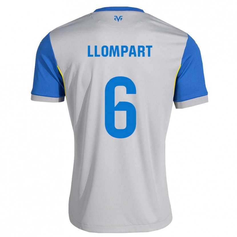 Danxen Mulher Camisola María Llompart #6 Azul Dodger Cinza Alternativa 2026/27 Camisa