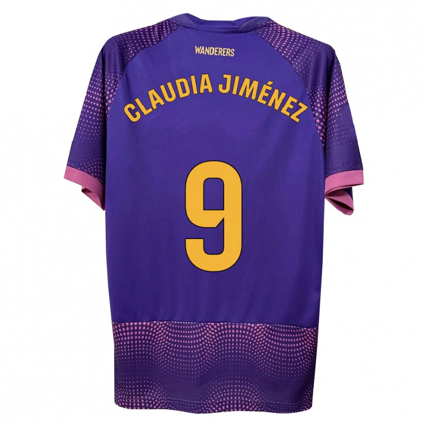 Danxen Mulher Camisola Claudia Jiménez Gutiérrez #9 Branco Rosa Roxo Alternativa 2026/27 Camisa