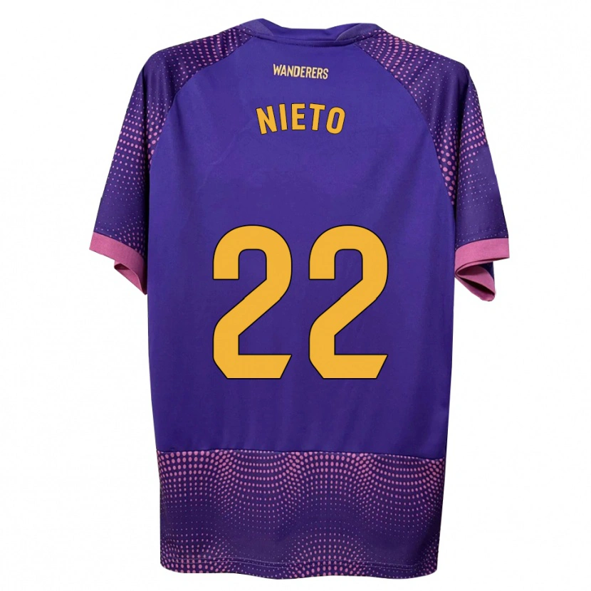 Danxen Mulher Camisola Dani Nieto #22 Branco Rosa Roxo Alternativa 2026/27 Camisa